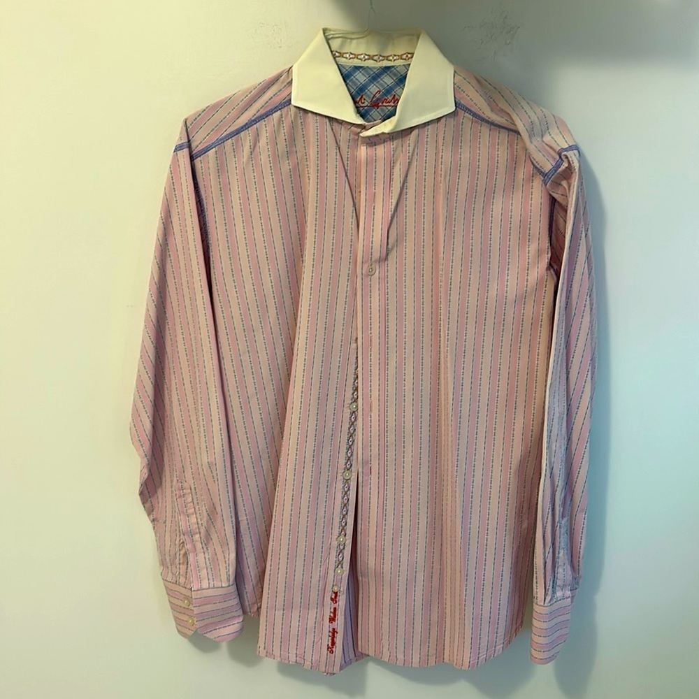 Robert Graham Pink /Blue Button Down Shirt